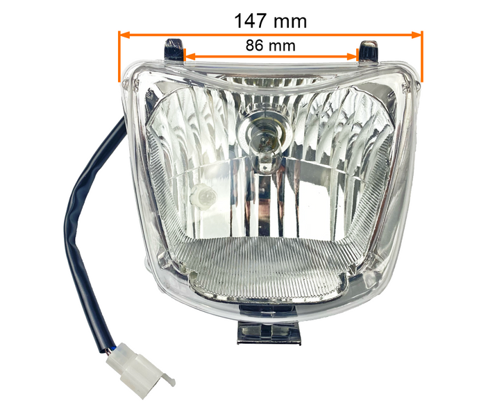 Lampa przód światło mijania drogowe postojowe kostka 4 pin quad atv 110 125