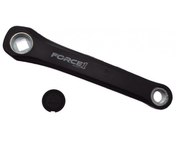 Korba lewa atb stalowa czarna rowery MTB 170mm