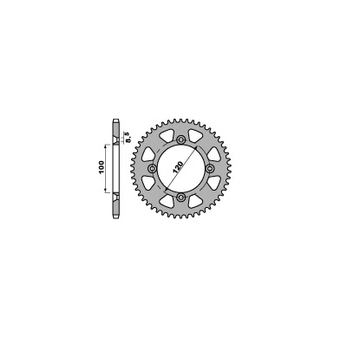 PBR zębatka tylna 51z 428 Yamaha YZ 80 85 Suzuki RM 80/85 (JTR798.51)