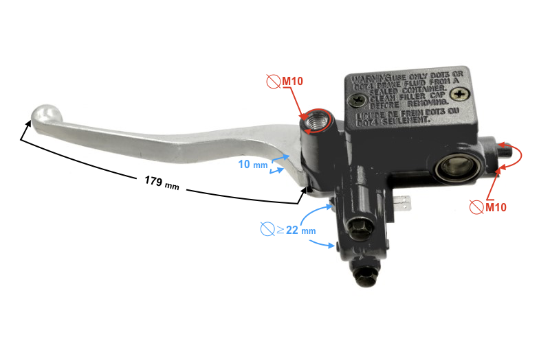 Pompa hamulcowa tylna do skutera Barton B-Max