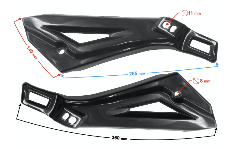 Obudowa podnóżków czarna do Barton Fighter 2