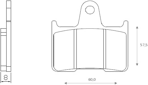 Brenta klocki hamulcowe tył KH254 Suzuki GSF 650 1200