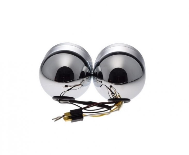 Lampa h7 + h1 ece zestaw 110mm metal chrom e9