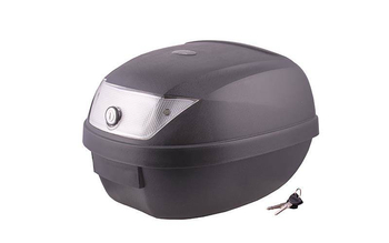 Kufer Moretti MR-807, 28 l, czarny, biały odblask