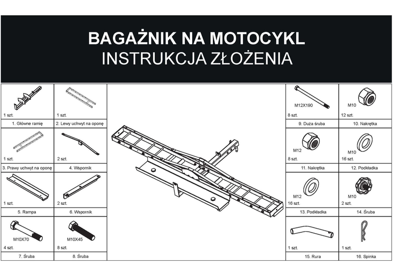Biketec pojedyńcza platforma do transportu motocykla (bagażnik samochodowy)