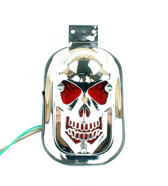 Lampa tył czaszka Custom Drag Star Chopper Cruiser