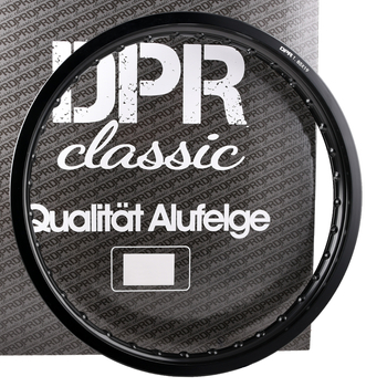 Obręcz koła 1,85x19 aluminiowa czarna WSK SHL DPR Classic