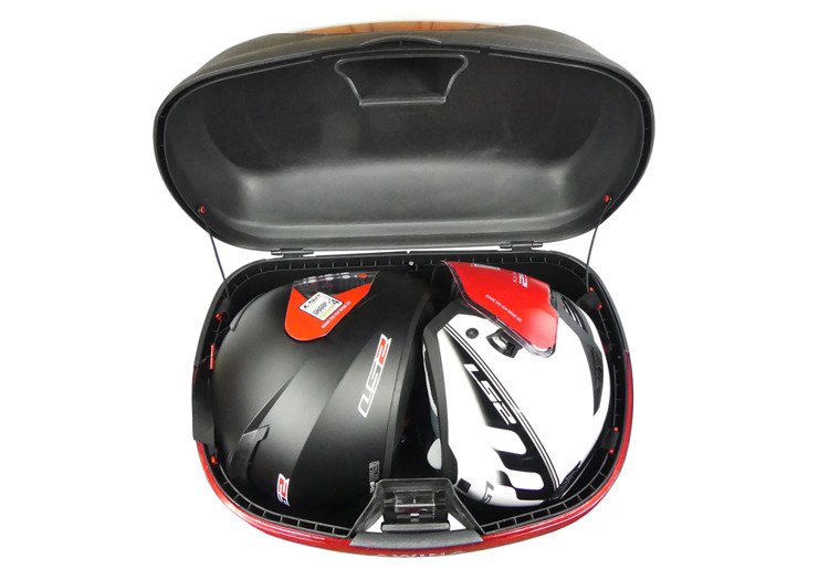 Kufer motocyklowy duży na dwa kaski Bagażnik Motocyklowy 48L 55x41x28cm