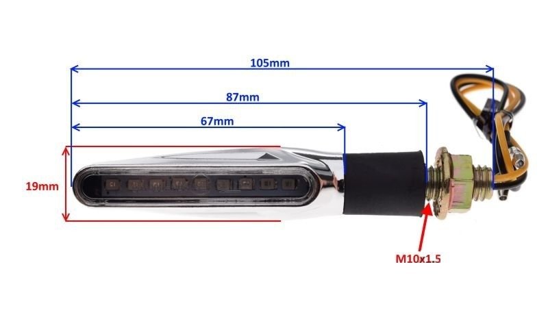 Kierunkowskazy led sekwencyjne chrom
