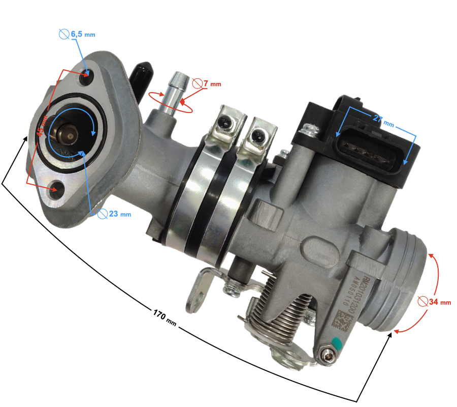 Przepustnica silnik krokowy i TPS Barton B-max