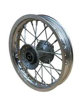 Felga przednia aluminiowa 1.4x10 oś 12mm srebrna pitbike Kayo 50 KMB