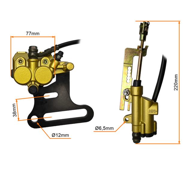 Zacisk hamulca tył + pompa pitbike cross MRF 125 YCF 125 CRF 50 CRF 70