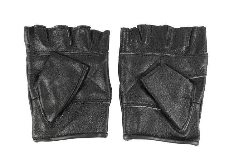 Rękawice skórzane bez palców z ćwiekami