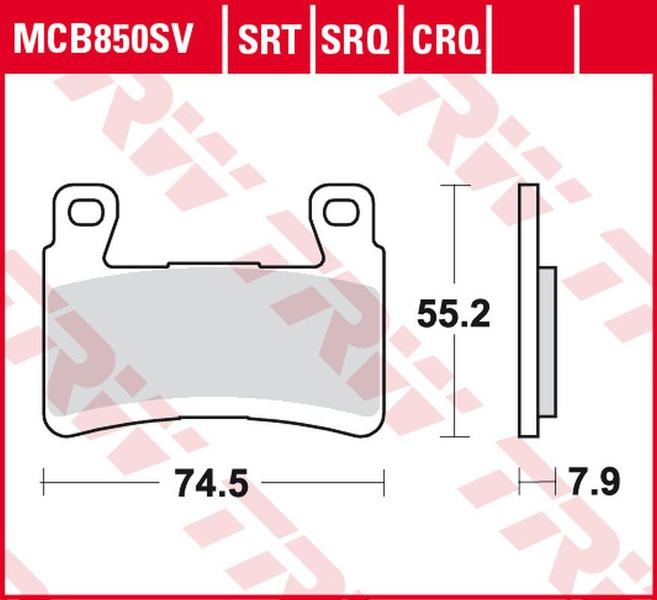 TRW klocki hamulcowe KH296 CARBON RACING ZX-6R 13-