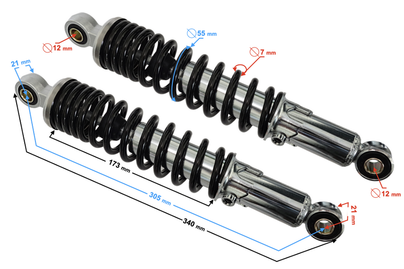 Amortyzatory tył motorower Barton Fighter 2