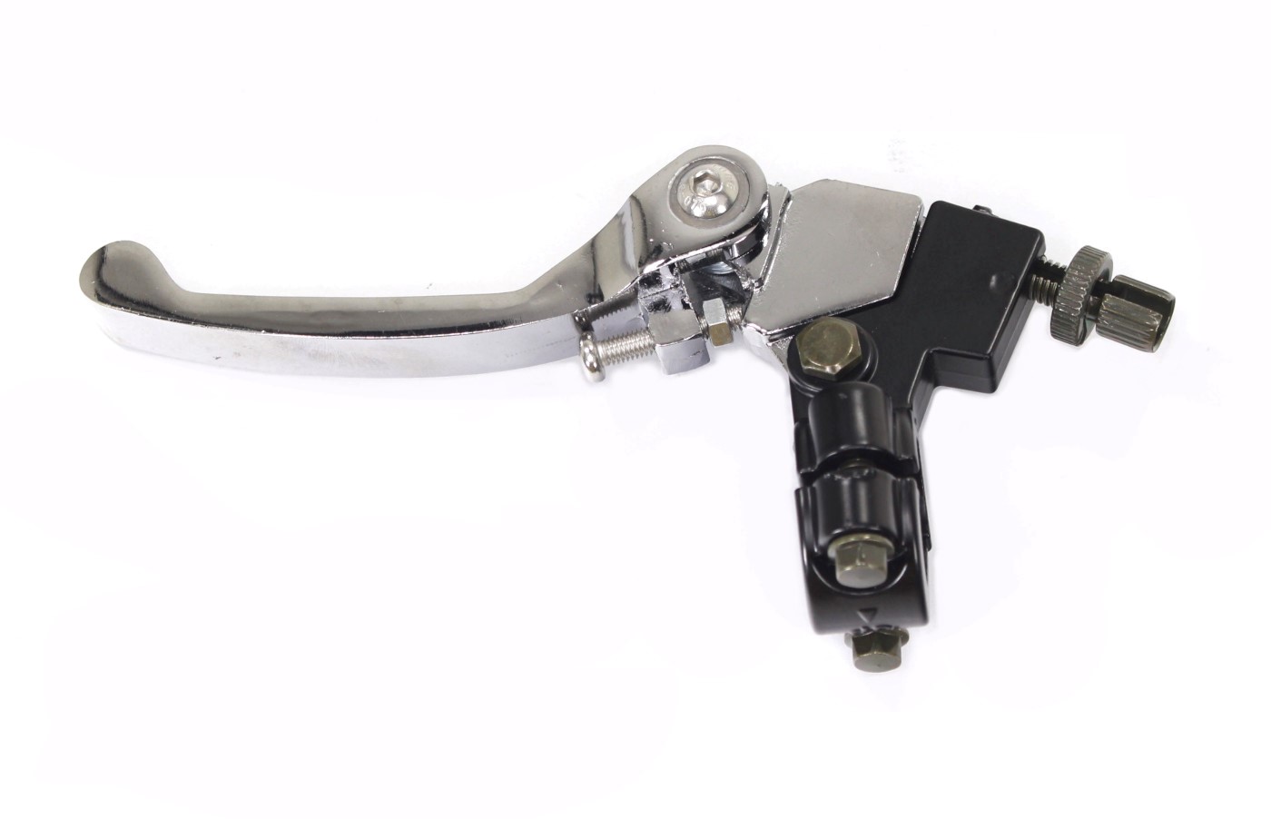 Dźwignia sprzęgła z regulacją składana srebrna cross enduro