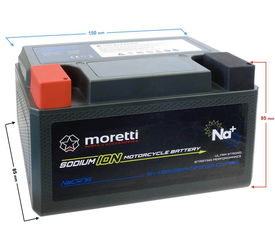 Akumulator Moretti NaCR7A 12V 4.5Ah sodowo - jonowy