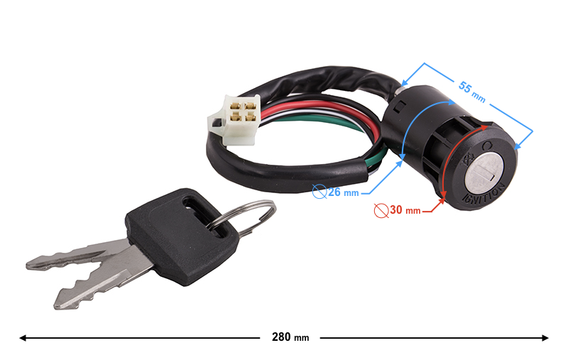 Uniwersalna stacyjka QUAD ATV 110 125 150 200 250 wtyczka żeńska
