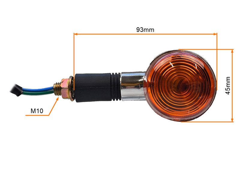 Kierunkowskazy tył pomarańczowe minichopper motorower Łoś King komplet