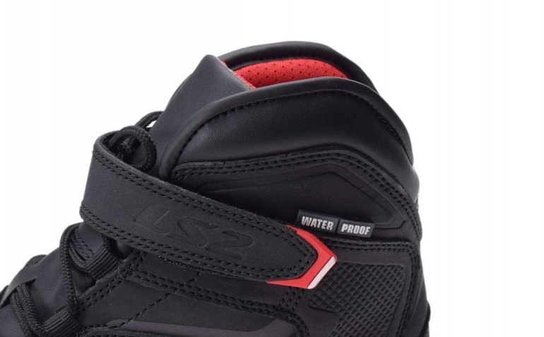 Buty motocyklowe LS2 Garra Man niskie męskie wodoodporne czarno czerwone