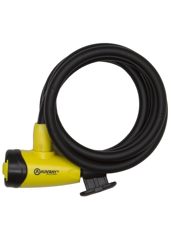 AUVRAY linka spiralna z zamkiem i uchwytem do roweru motocykla 150cm 15mm