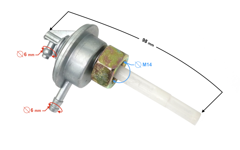 Kranik paliwa do skutera Barton Challanger 1 M14