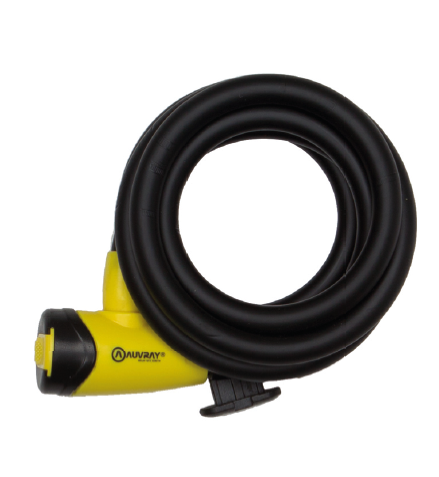 AUVRAY linka spiralna 10mm z zamkiem i uchwytem 150cm