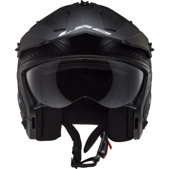 Kask otwarty LS2 OF606 DRIFTER SOLID MATT BLACK odpinana szczęka ECE 22-06