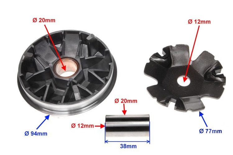 Wariator kpl peugeot speedfight buxy bali ludix