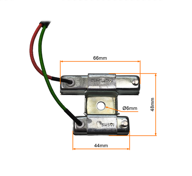 Opornik świateł rezystor 5W / 20W 5Ω / 5,9Ω GY6 4T 139QMB skuter