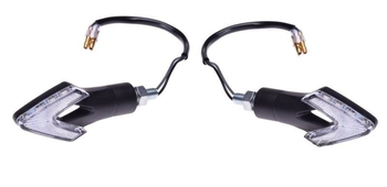 Kierunkowskaz czarny biały klosz led strzałki e8