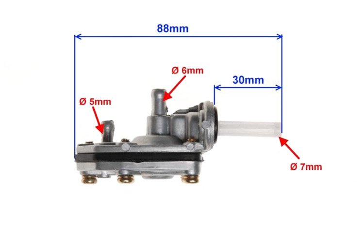 Kranik paliwa podciśnienowy piagio malaguti gilera