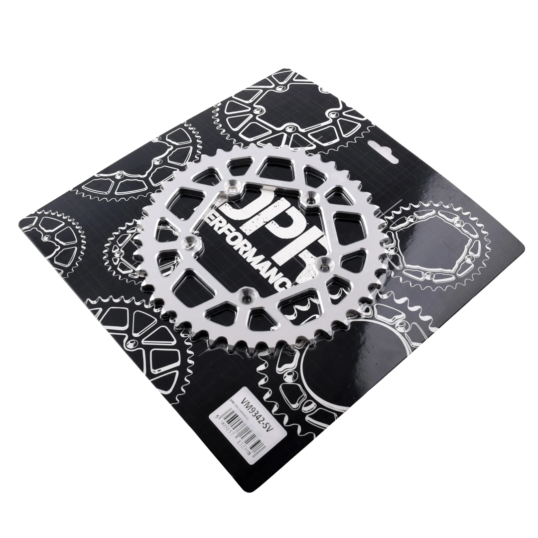 Zębatka tył 42z 420 aluminiowa srebrna Simson S53 DPR Performance