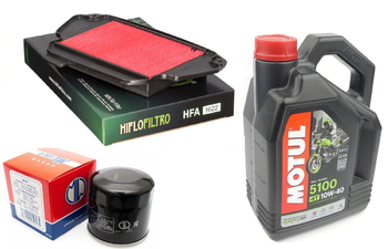 Filtr oleju powietrza olej HF204 Motul 10w40 Honda CB F FA CBR 650 14-18r
