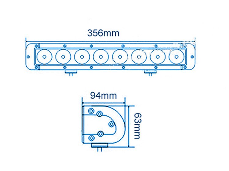 Lampa robocza panel combo 8led 59w 2600lm 12V/24V