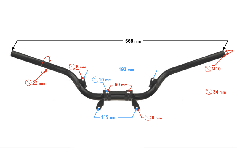Kierownica do skutera Barton B-Max 125