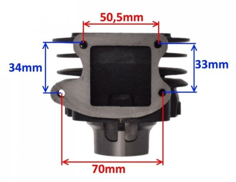 Cylinder kompletny kymco calypso sym jet 2t 50ccm