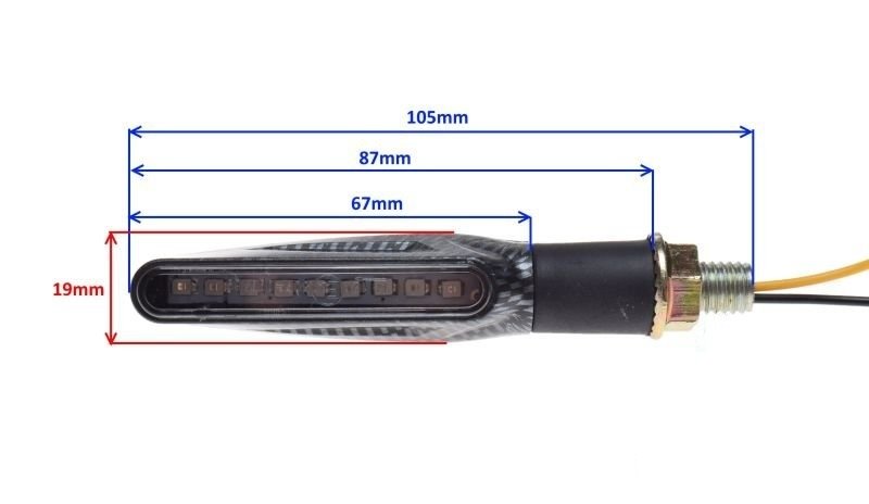 Kierunkowskazy led sekwencyjne carbon