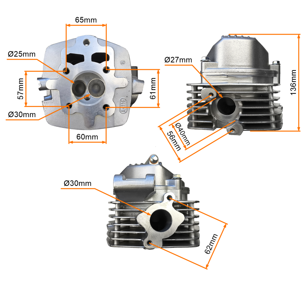 Cylinder głowica CG150 (62mm) 162FMI powietrze sworzeń 15mm