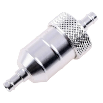 Filtr paliwa alu cnc V3 srebrny Racing Force do przewodów o średnicy 6-7 mm