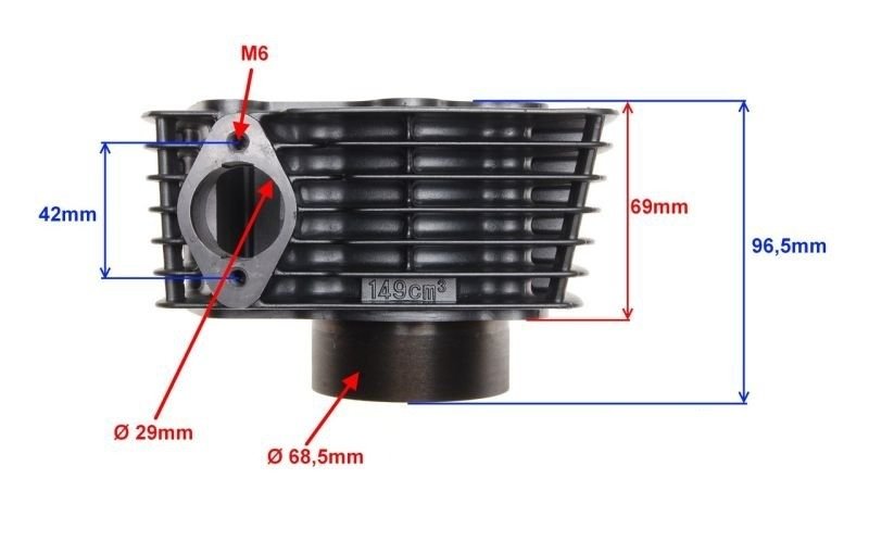Cylinder 62,00mm silnik 162fmj 150ccm keeway