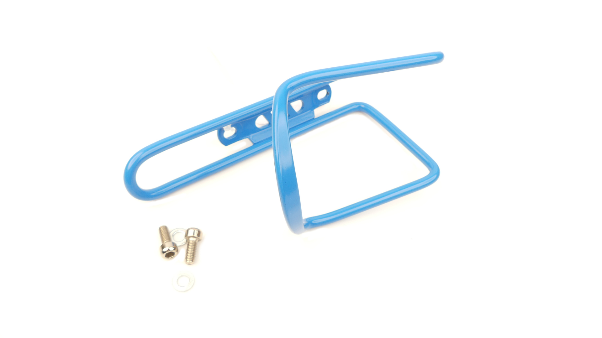 Uchwyt do bidonu rower koszyk aluminium niebieski