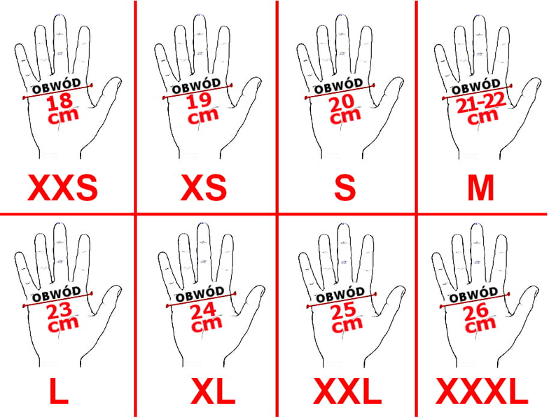 Probiker Rękawice Rękawiczki Letnie Krótkie Red