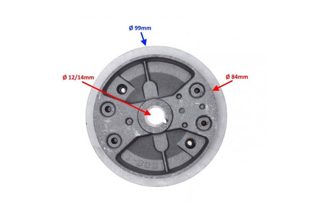 Koło magnesowe wentylatorem mini pocket cross atv