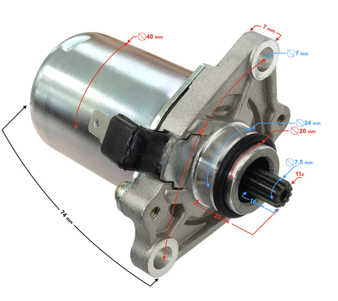 Rozrusznik do skutera 2T Kymco DJ50 Peugeot Loxxor