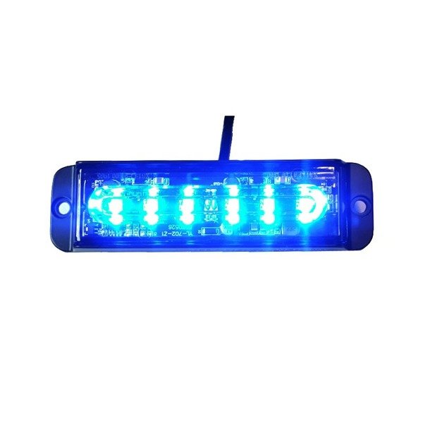 Lampa stroboskopowa 6LED 30W Niebieska Homologacja
