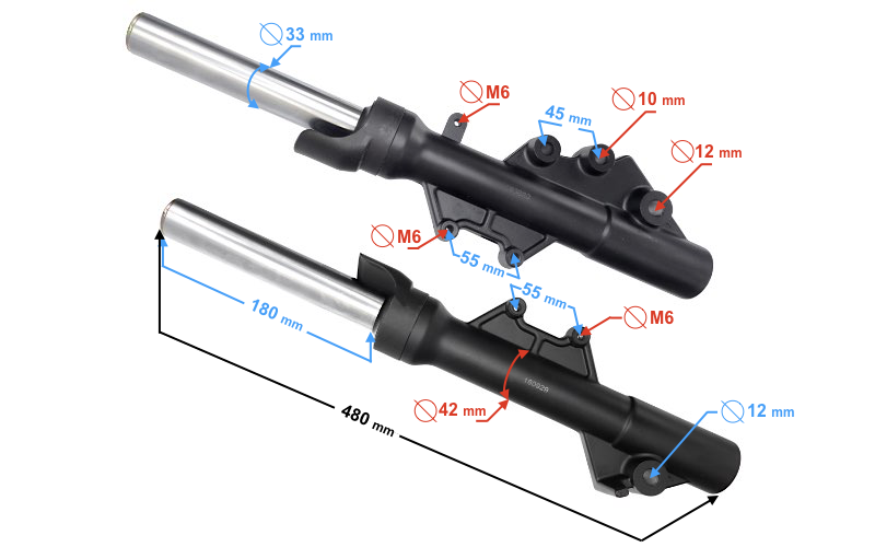 Amortyzatory przednie Barton B-MAX 125 ccm