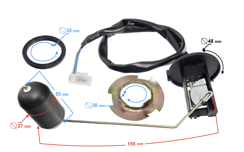 Czujnik poziomu paliwa skutera Barton Falcon 2 125