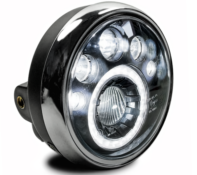 Reflektor LED Barton Fighter motorowery motocykle Chopper Cafe Racer