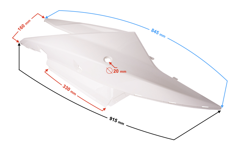 Obudowa boczna lewa do skutera Barton E-Max biała